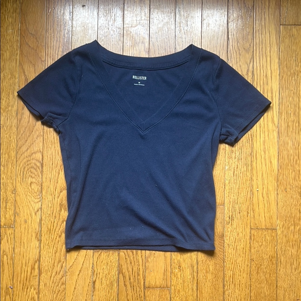 Hollister Blue Fitted Short Sleeve T-Shirt